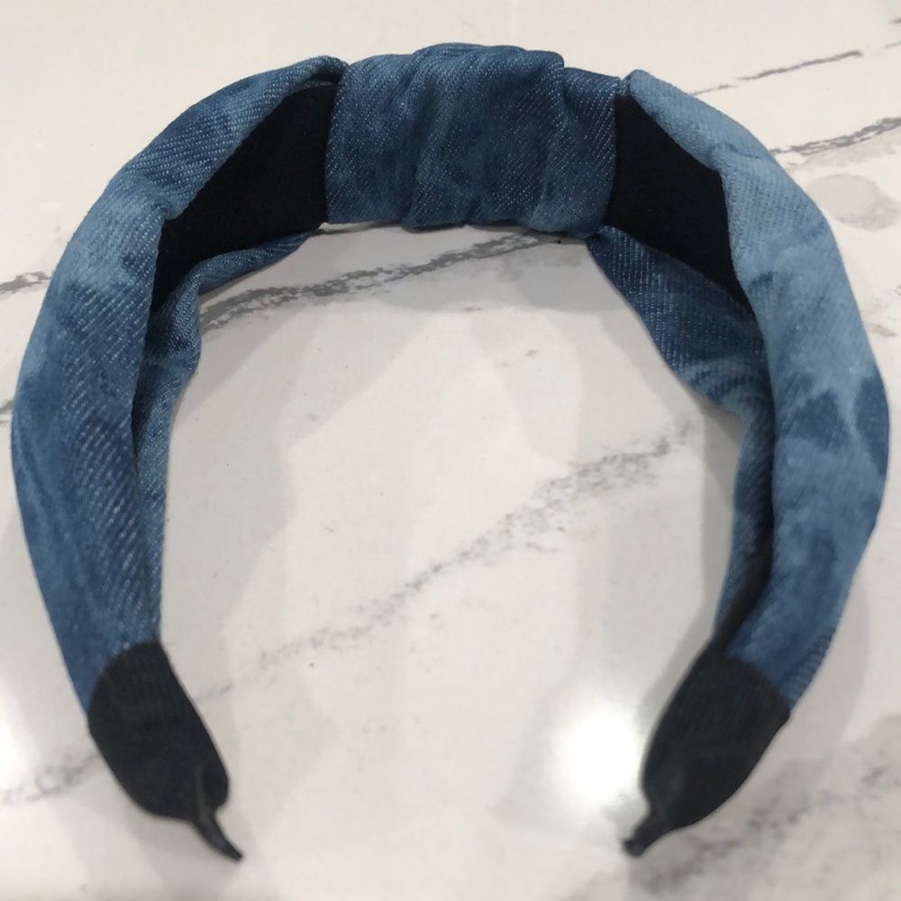 Beautiful Vintage style tie dye denim headband - Picture 3 of 4